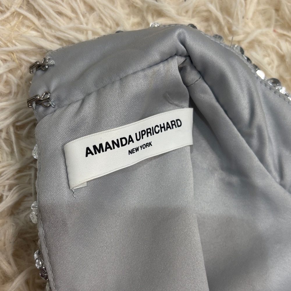 Amanda Uprichard Silver Sequin Dress - Picture 8 of 9